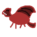pixel art, poorly drawn dragon